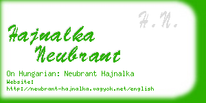 hajnalka neubrant business card